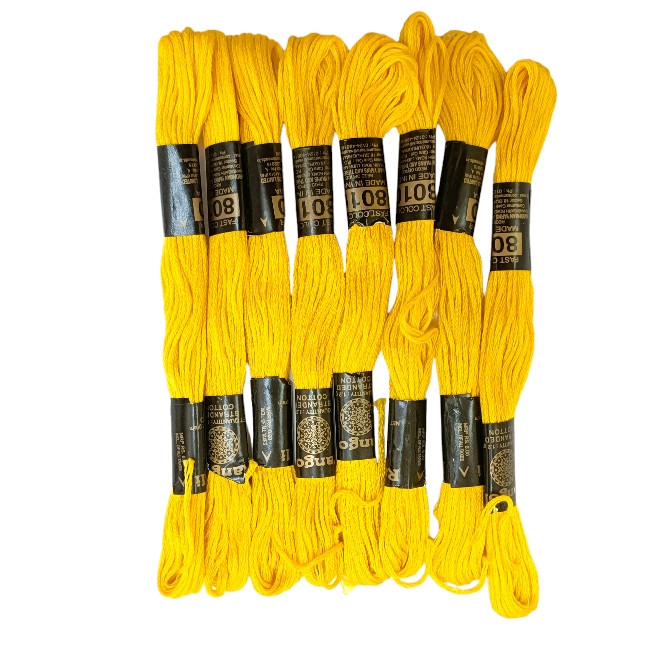 Yellow Cotton Embroidery Thread